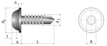 DIN 7504 with flange